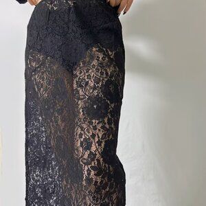 Nandi Lace Skirt - Black